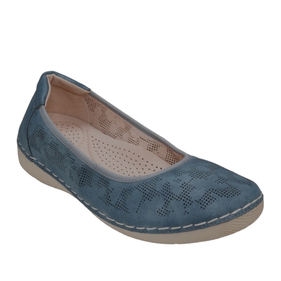 Good Choice Women Kiana Slip On Blue Solid Casual Round Toe Flat Heel 9W - Picture 11 of 12